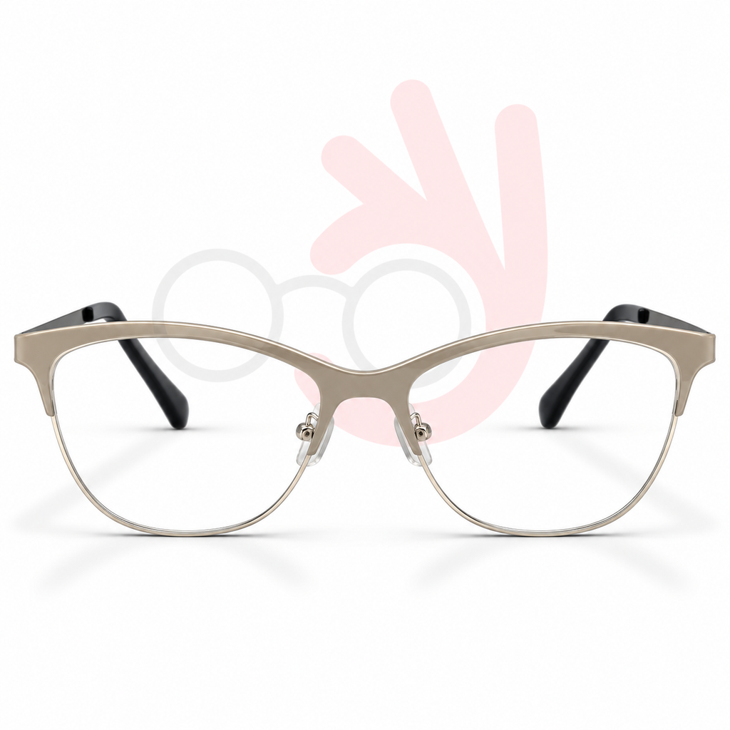 Champagne Cat-Eye Eyeglasses (53-17-140)