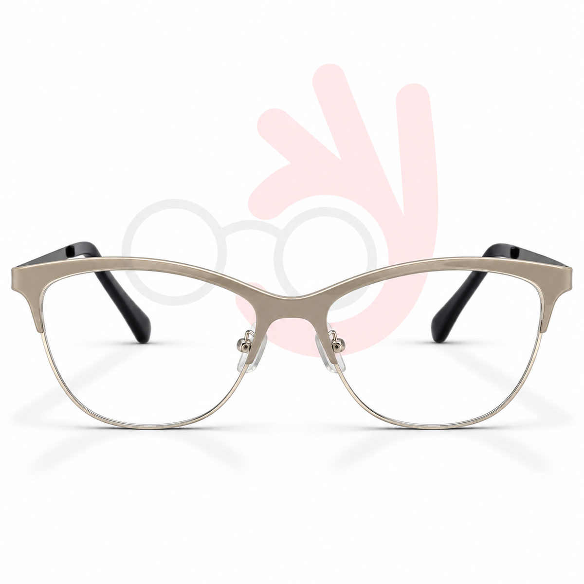 Champagne Cat-Eye Eyeglasses (53-17-140)
