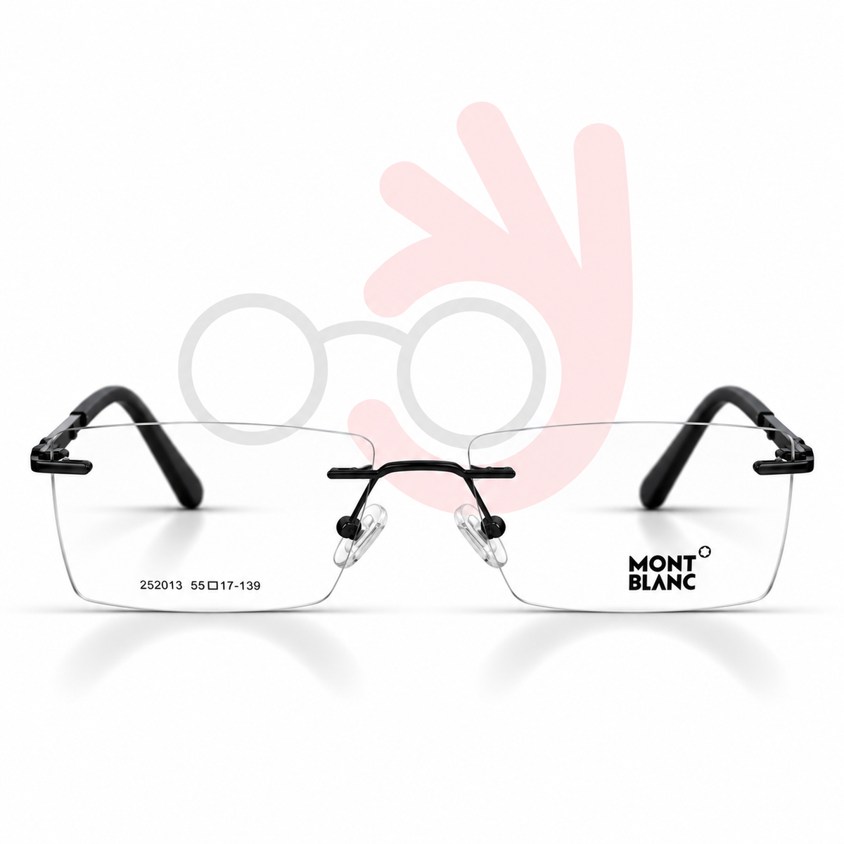 Montblanc 252013 Rimless Eyeglasses (55-17-139)