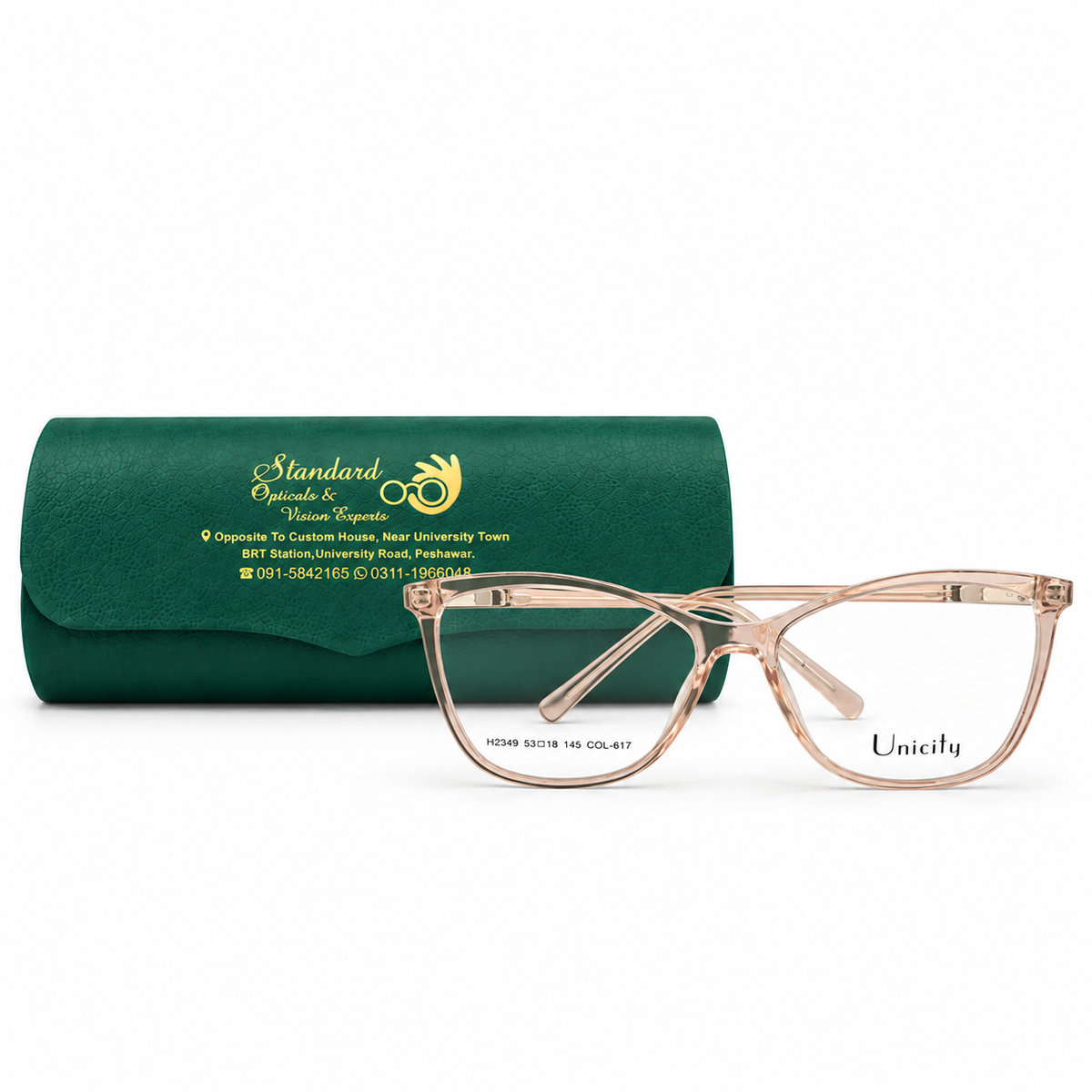 Unicity  H2349 Cat-Eye Eyeglasses (53-18-145)