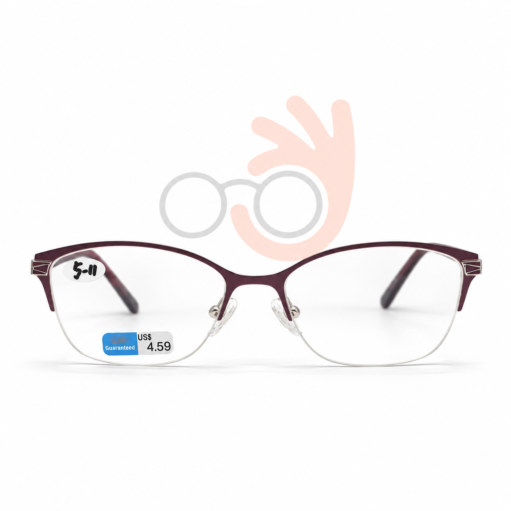 GK7103 Semi-Rimless Eyeglasses (53-17-140)