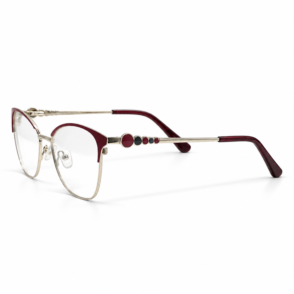 GK7237 Semi-Rimless Eyeglasses (55-16-140)