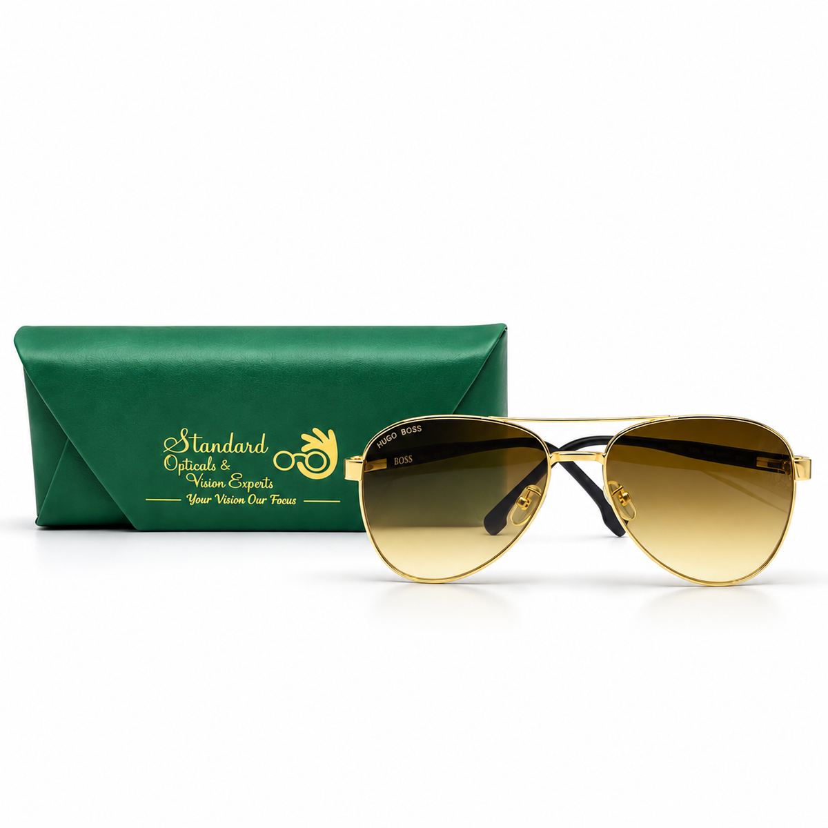 Hugo Boss Classic Metal Aviator Sunglasses – Model 1045/S