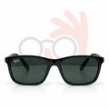 Ray-Ban RB4349 601/62 Shiny Black Square Sunglasses