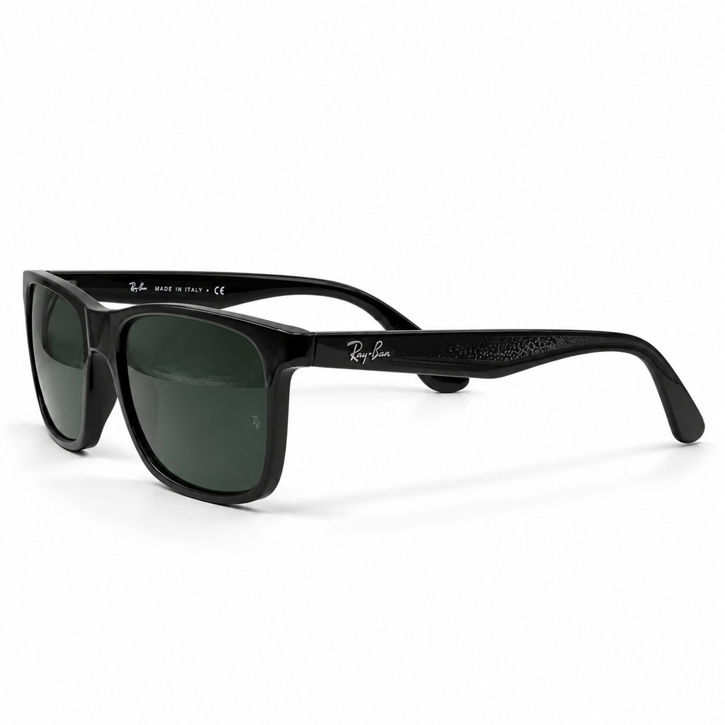 Ray-Ban RB4349 601/62 Shiny Black Square Sunglasses
