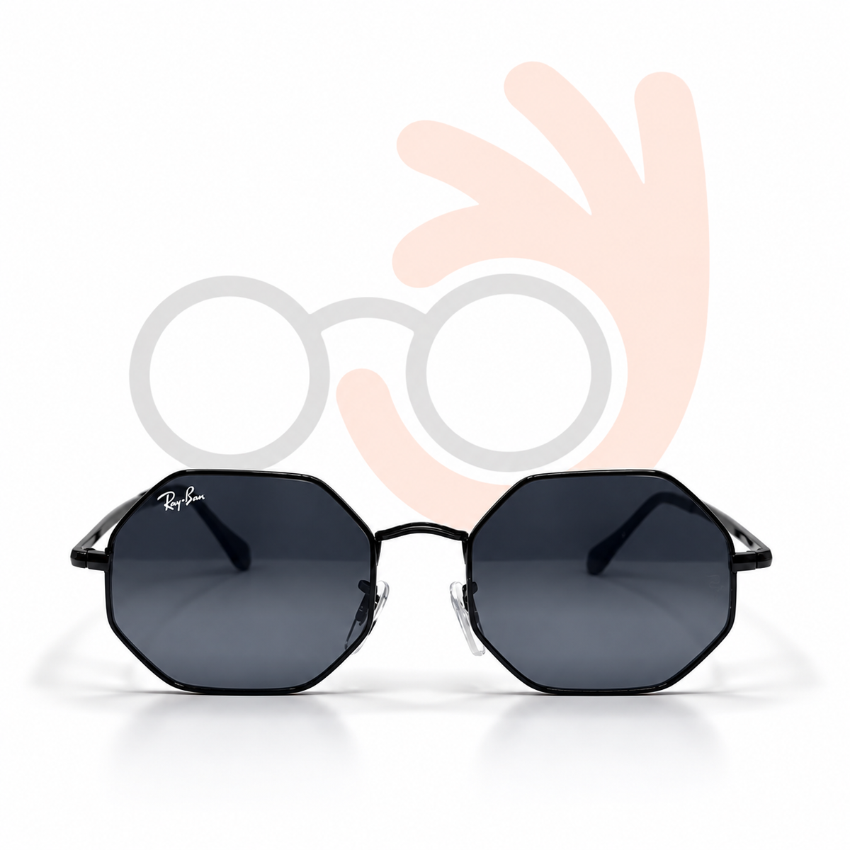 Ray-Ban RB1972 C2 Black Wireframe Sunglasses (55mm)