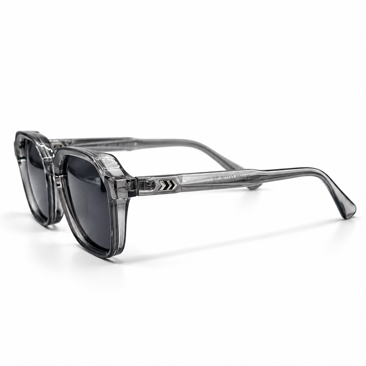 RoadX GRA009 Translucent Grey Square Sunglasses