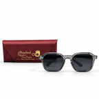 RoadX GRA009 Translucent Grey Square Sunglasses