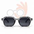RoadX GRA009 Translucent Grey Square Sunglasses