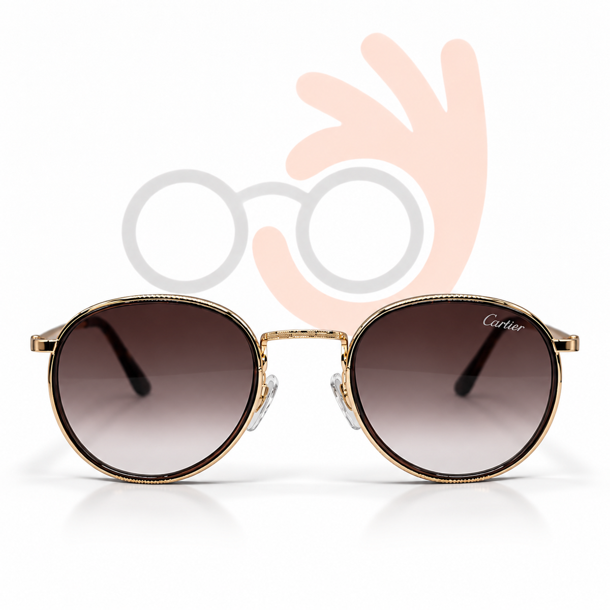 Classic Round Windsor Rim Sunglasses – Model 19109