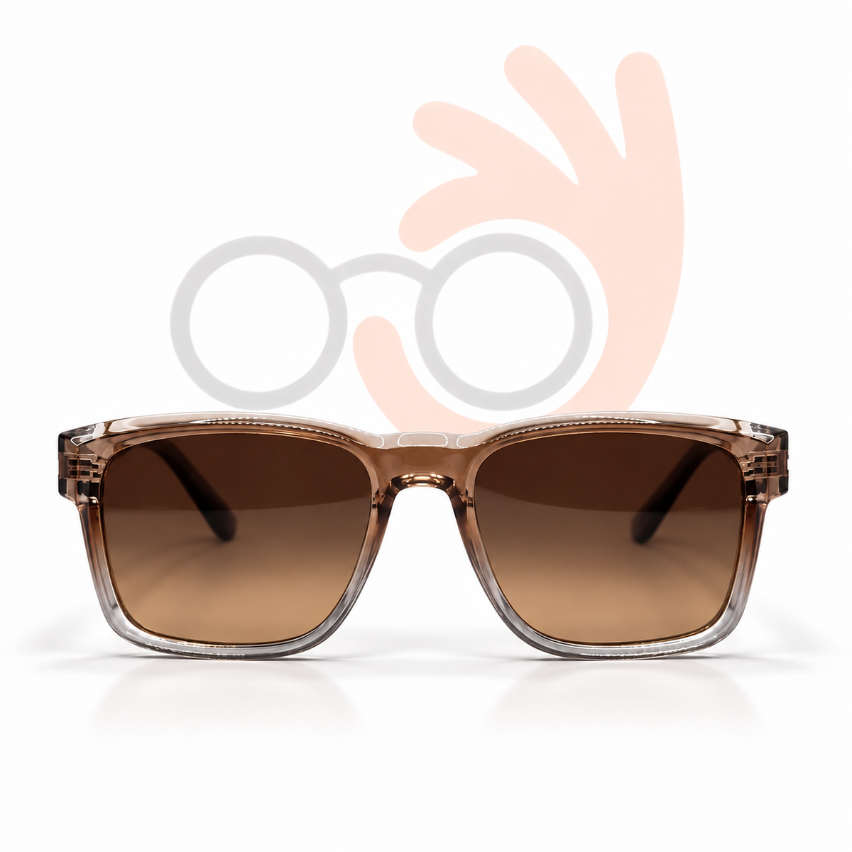 Blue Leopard GRA015 Square Acetate Sunglasses
