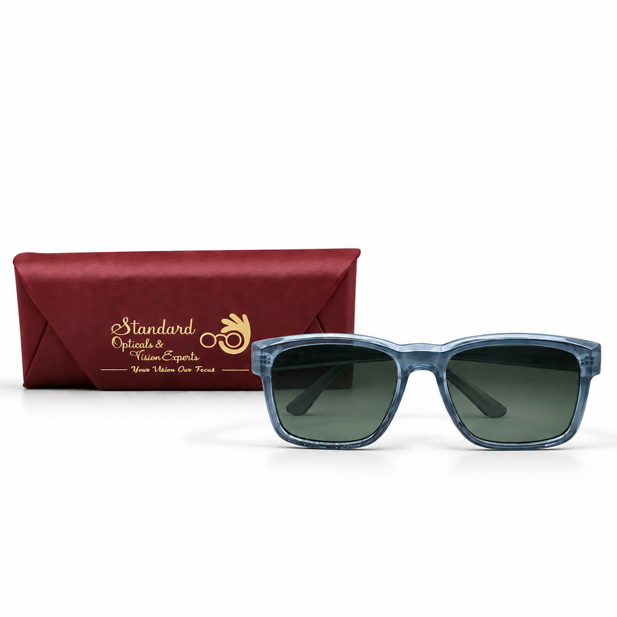 Blue Leopard GRA015 Square Acetate Sunglasses