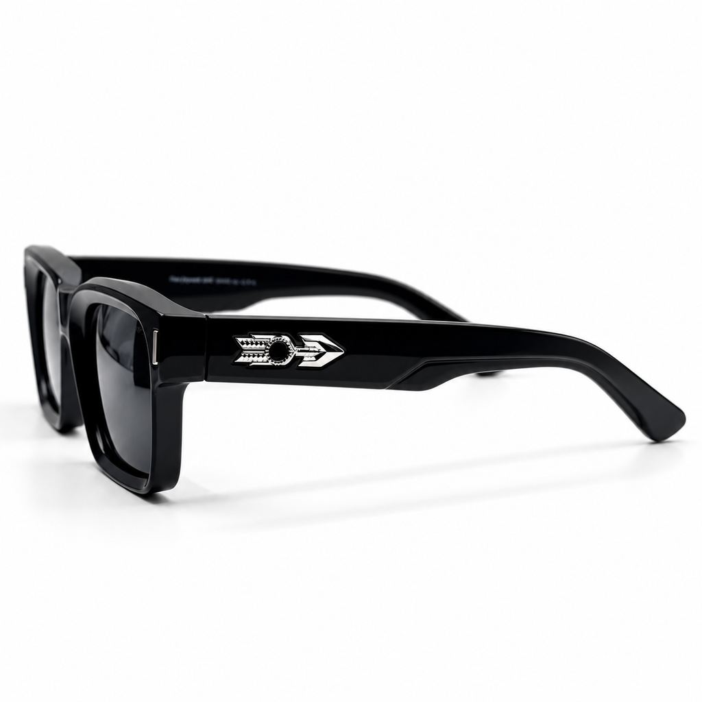 Blue Leopard GRA013 Chunky Square Acetate Sunglasses
