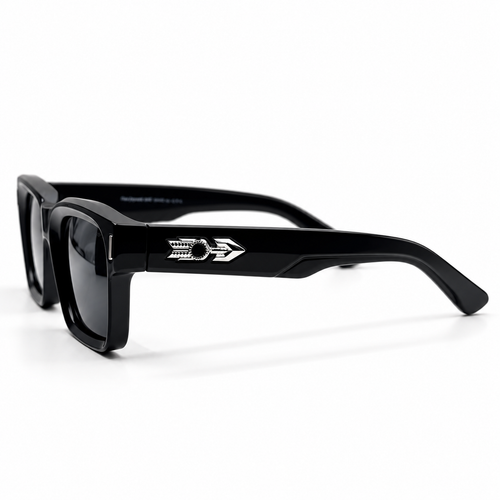 Blue Leopard GRA013 Chunky Square Acetate Sunglasses