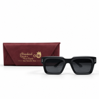 Blue Leopard GRA013 Chunky Square Acetate Sunglasses