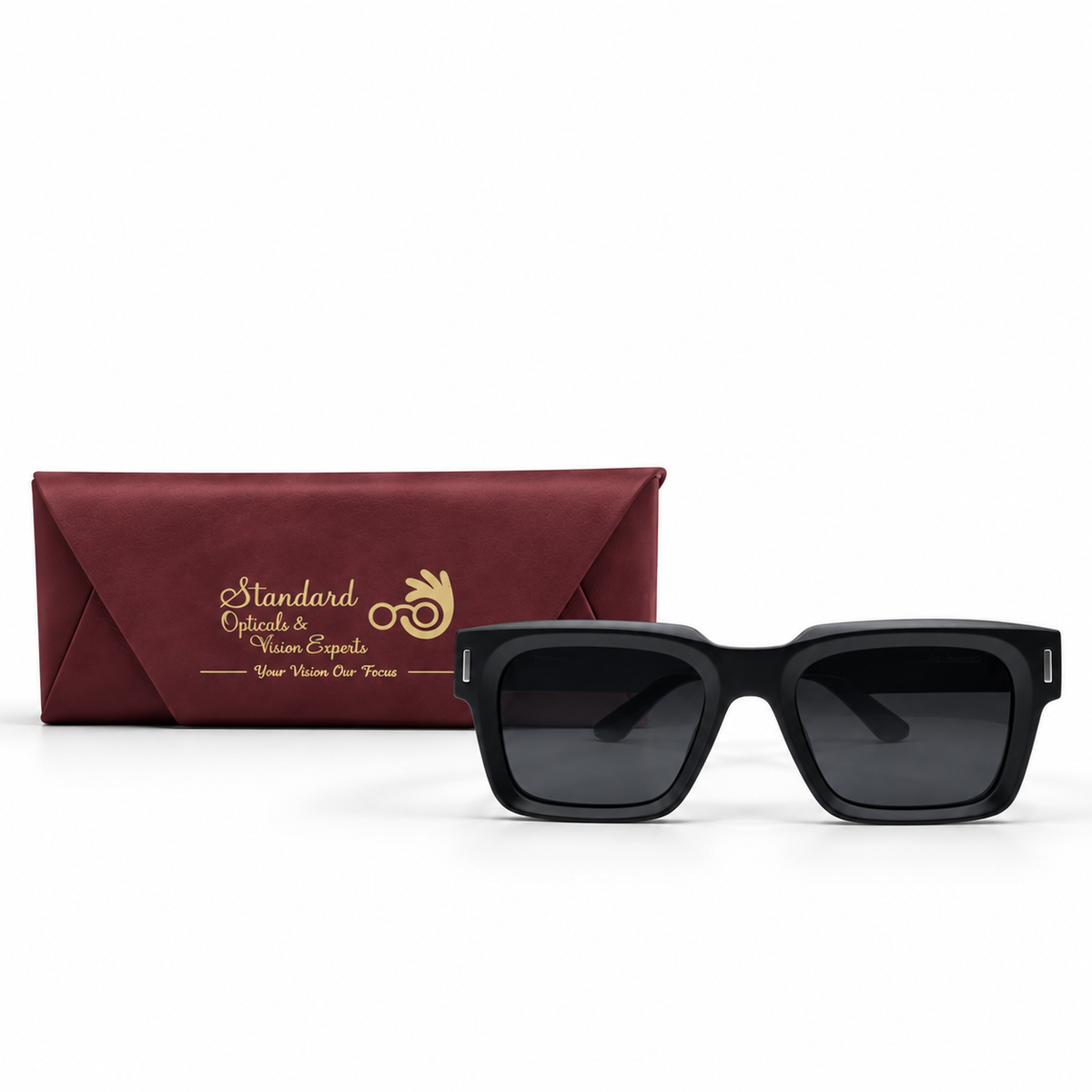 Blue Leopard GRA013 Chunky Square Acetate Sunglasses