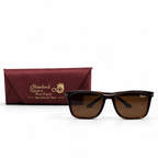 Persol Classic Square Acetate Sunglasses – Dark Havana & Gold