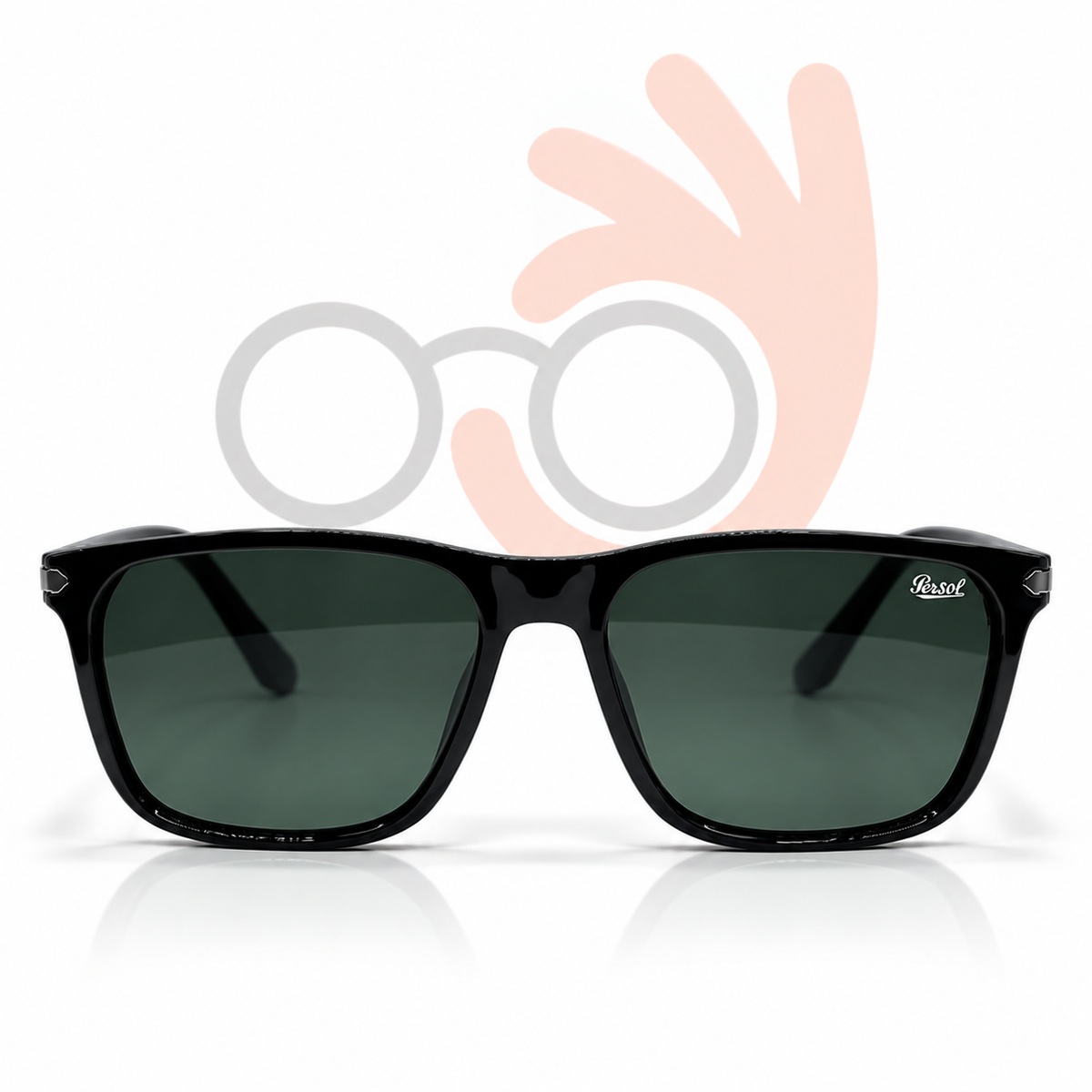 Persol G036 Silver Arrow Temple Sunglasses – 55-19-145