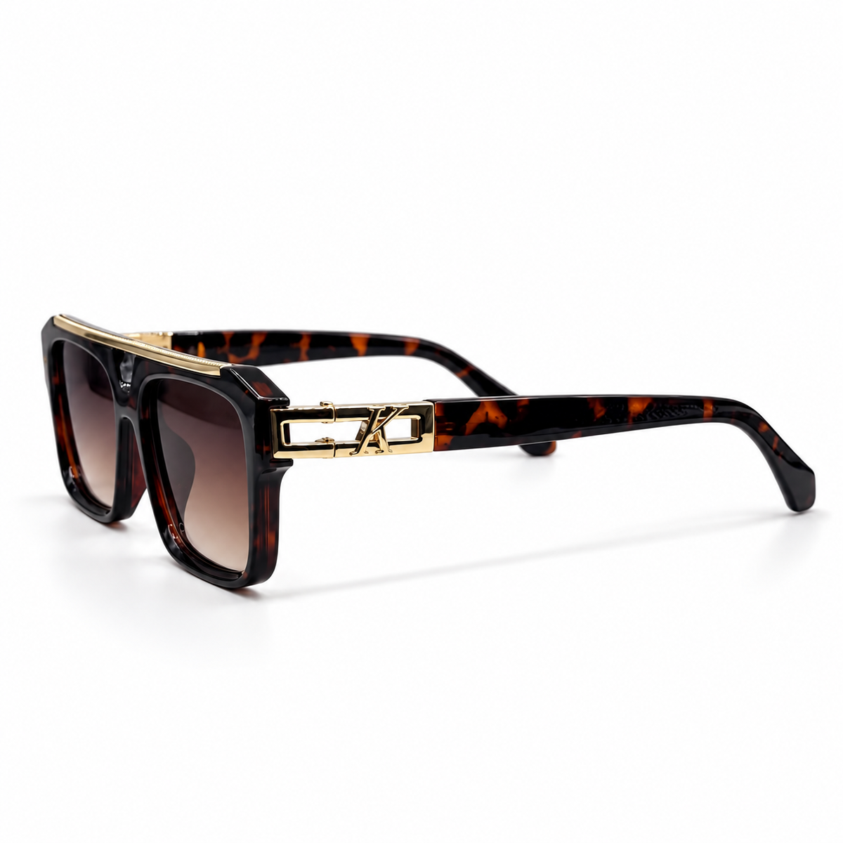 Louis Vuitton 3382 Tortoise Shell Brow-Bar Sunglasses (55mm)