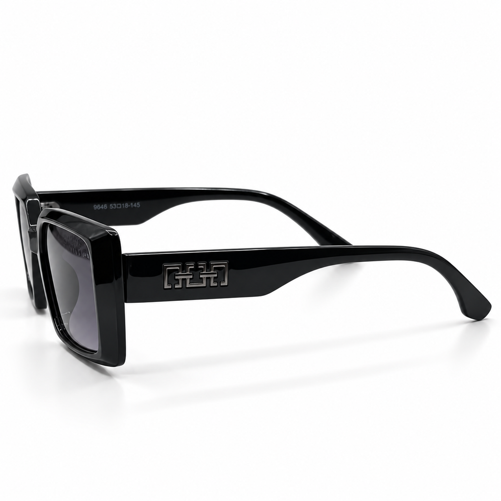 9018 53-19-143 Black Rectangle Sunglasses