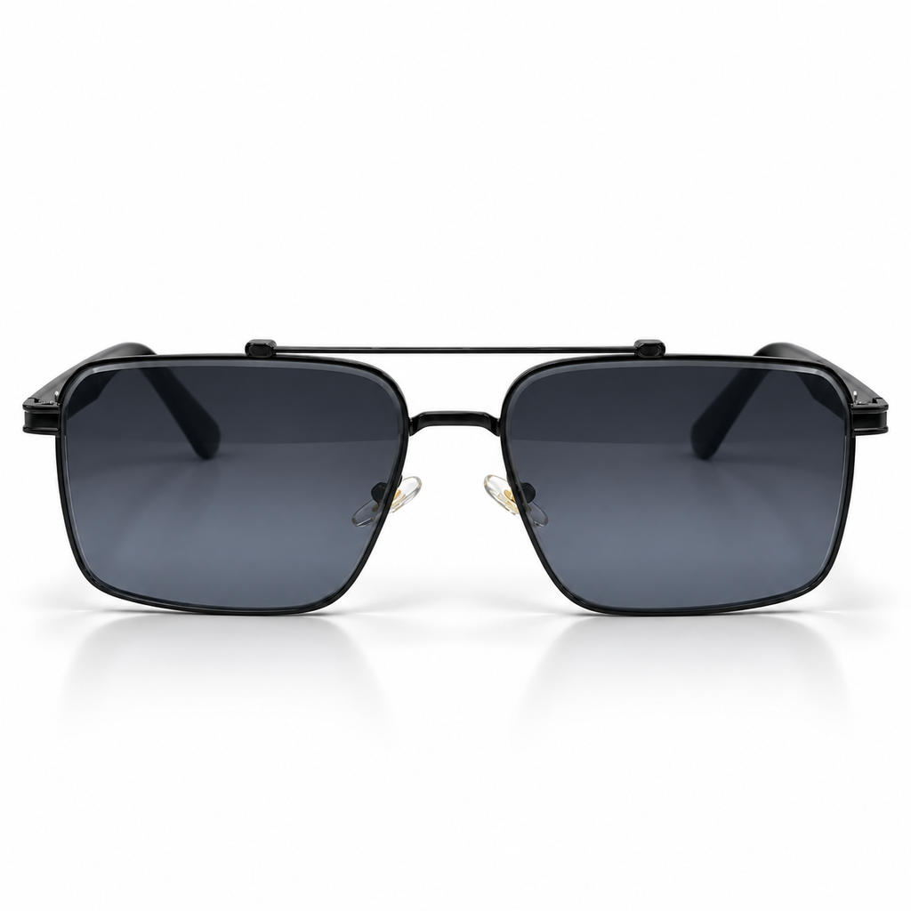 Cartier CF58474 C1 Grey Lens Black Sunglasses 60-18-145