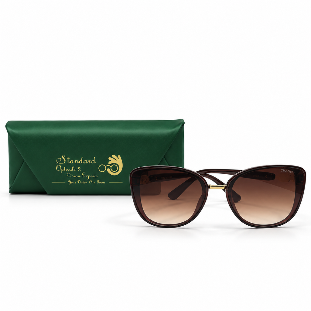 Chanel A1808 Brown Butterfly Sunglasses 58-16-140