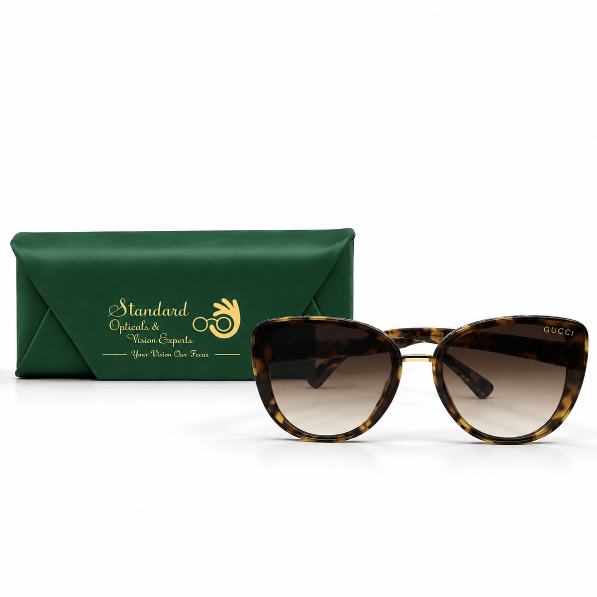 Gucci Tortoiseshell Cat-Eye Sunglasses