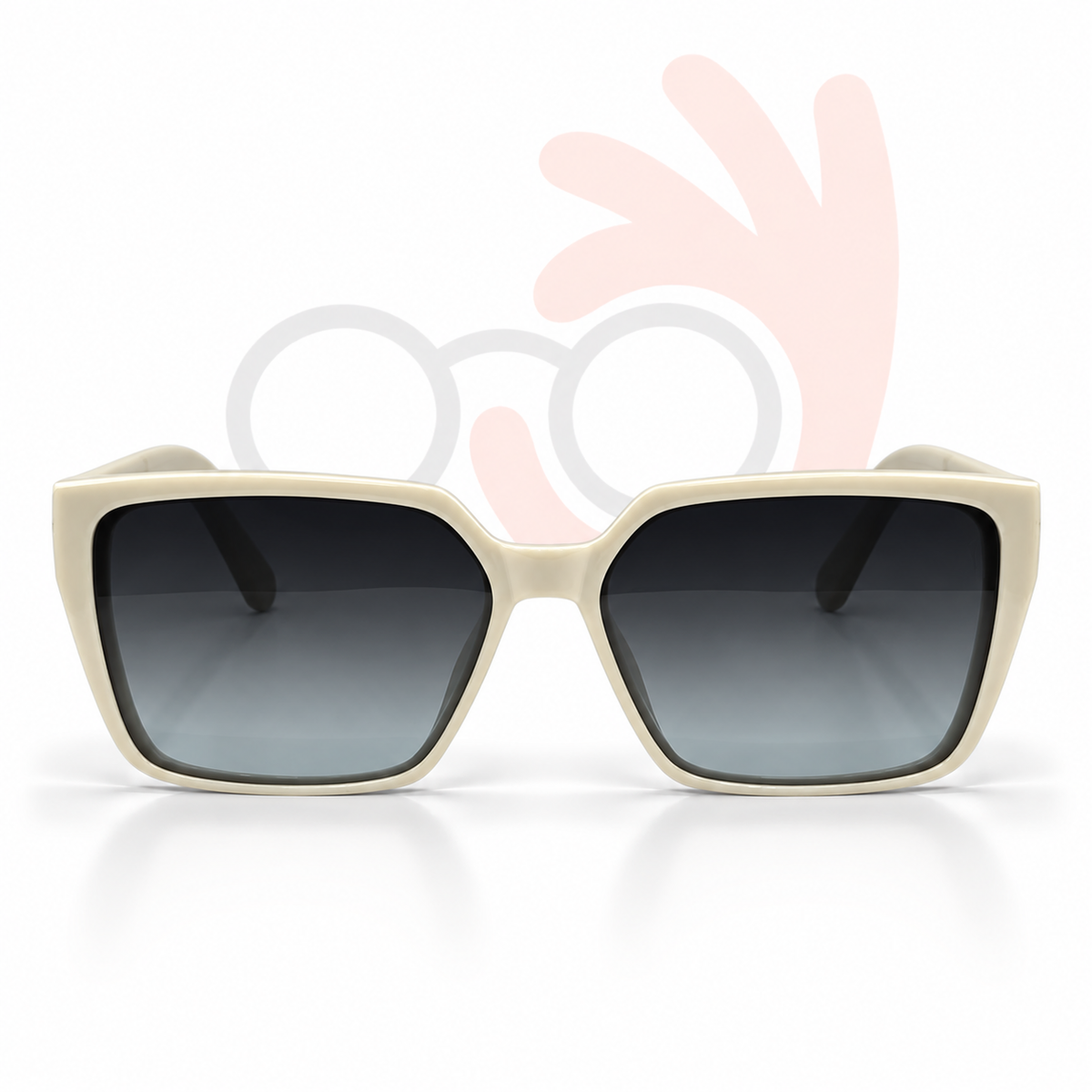 Gucci 9514 Cream Square Sunglasses 58-14-143