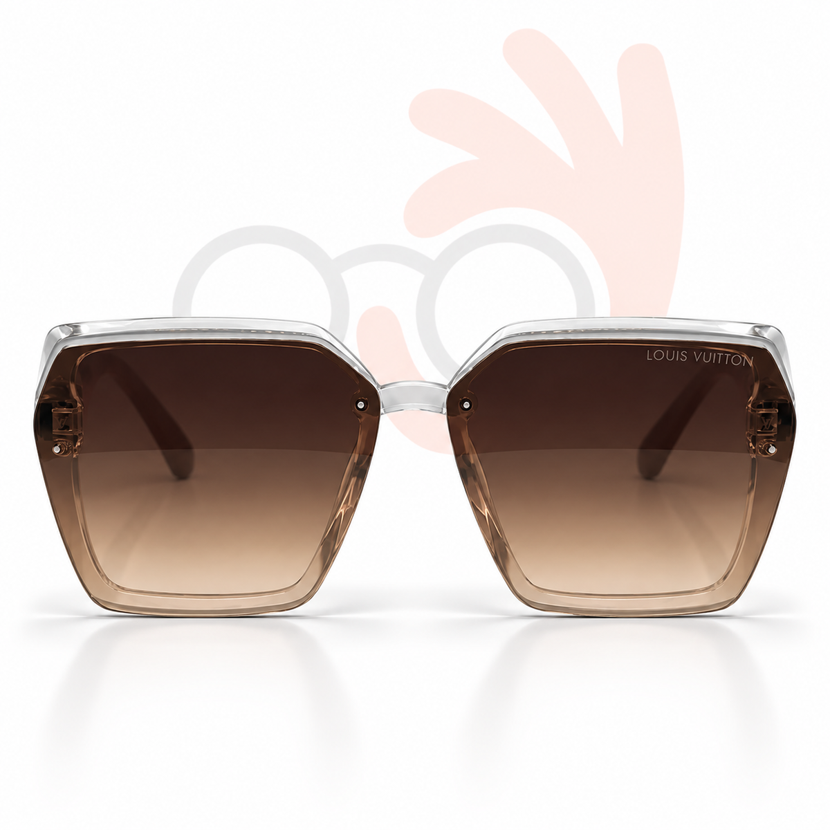 Louis Vuitton Clear Crystal Square Sunglasses