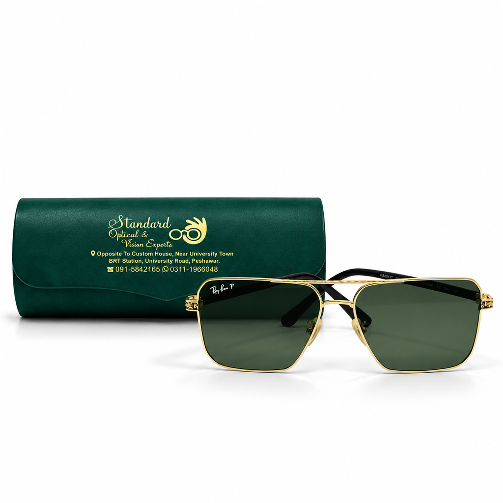 Ray-Ban RB58477 C5 Gold Square Aviator 57-16-144