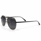 SW3724 S Matte Black Gold Rim Sunglasses 56-15-145