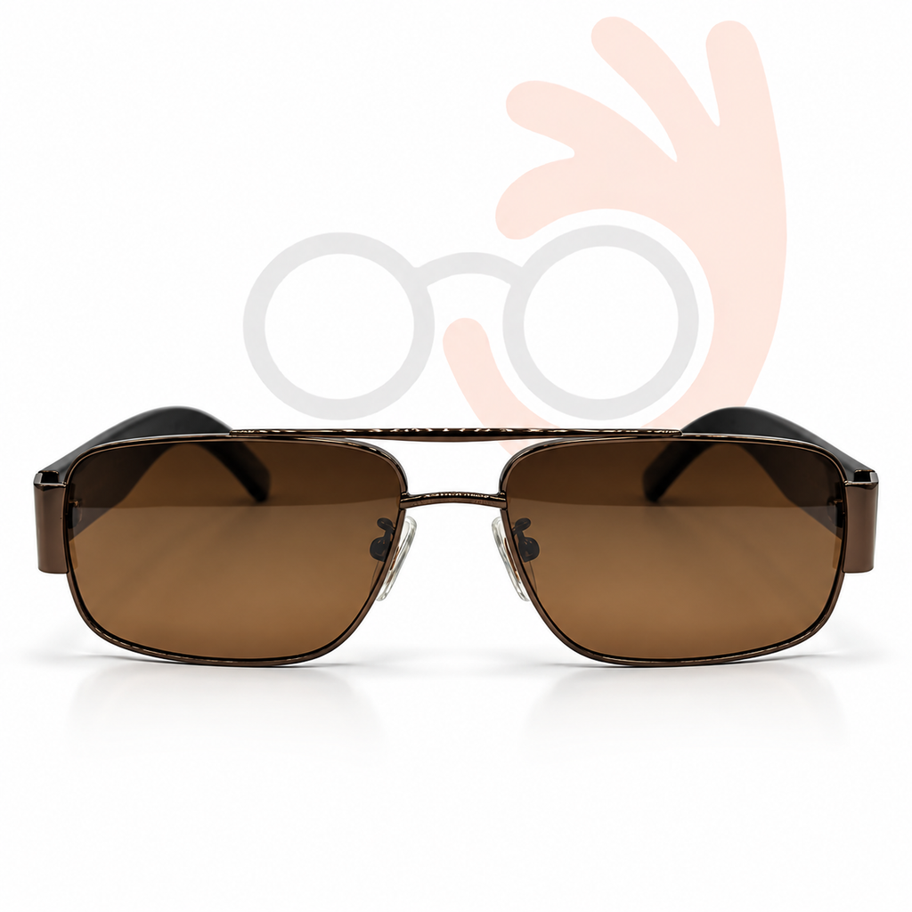 Matriub MT0883 Gunmetal Rectangle Sunglasses 62-18-140