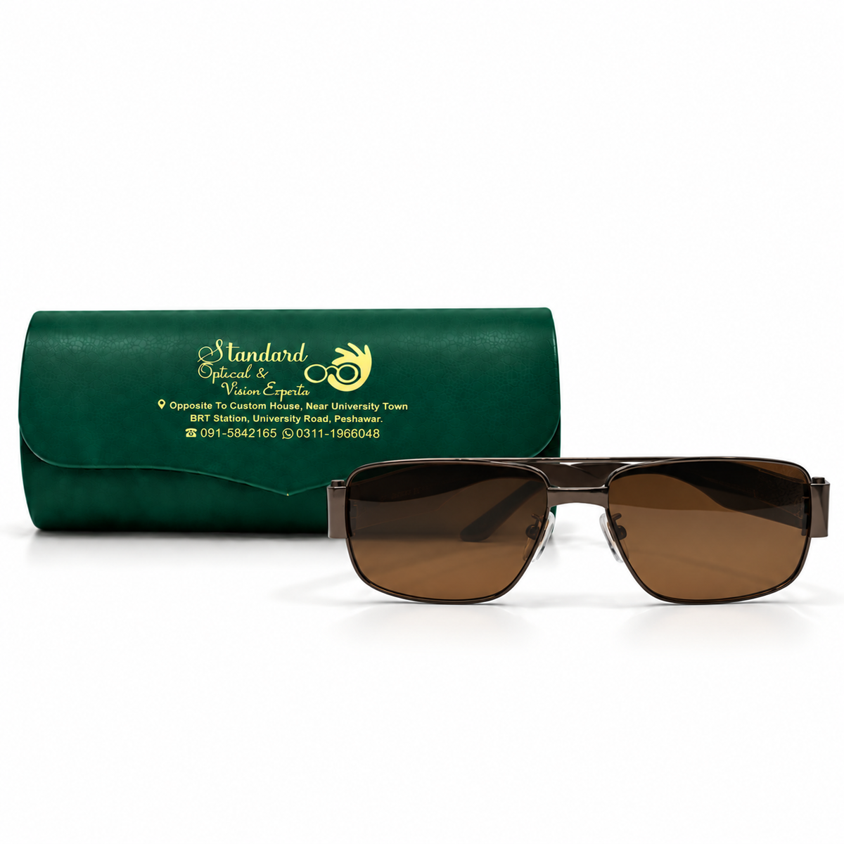 Matriub MT0883 Gunmetal Rectangle Sunglasses 62-18-140