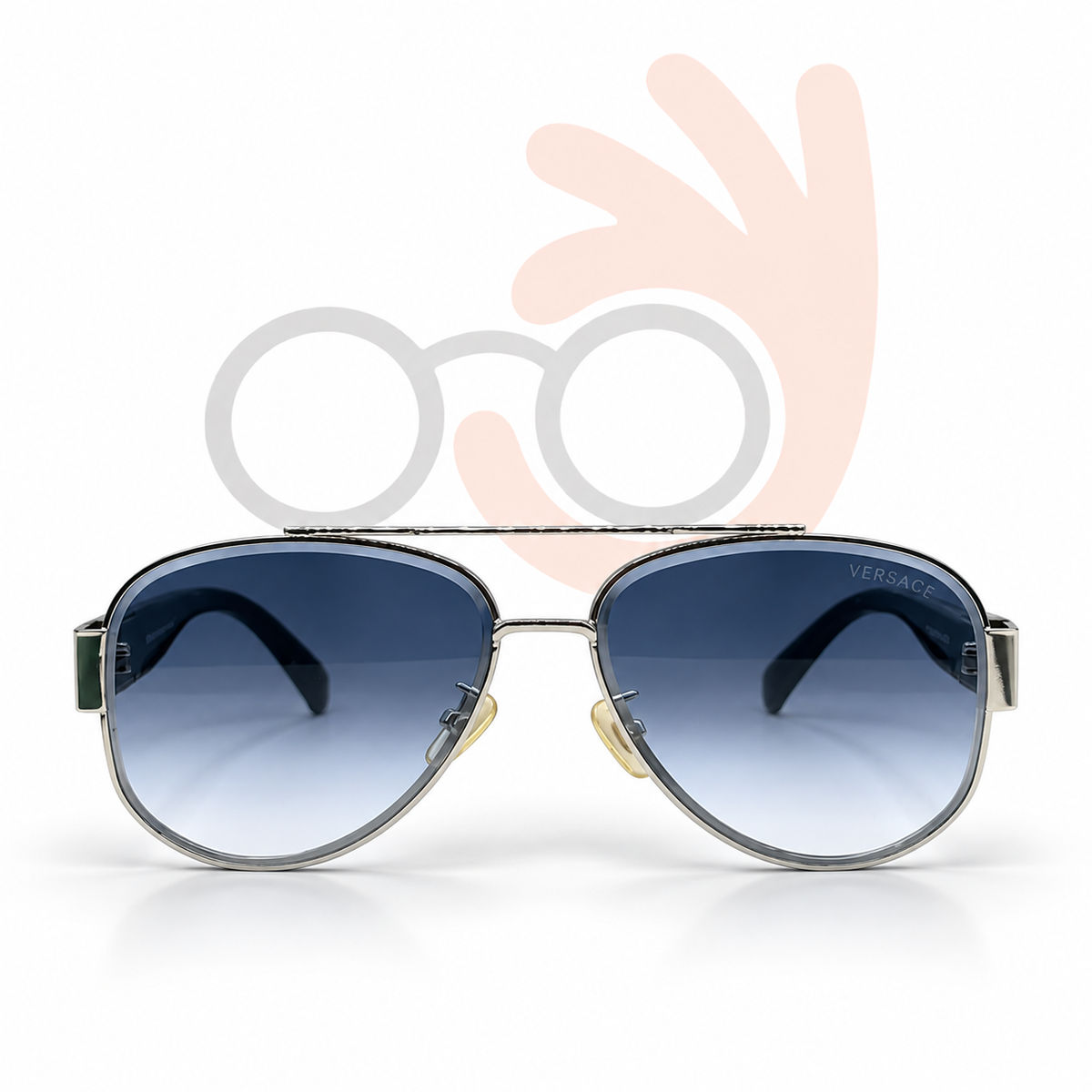 Versace 22123 Blue Gradient Pilot Sunglasses 57-15-140