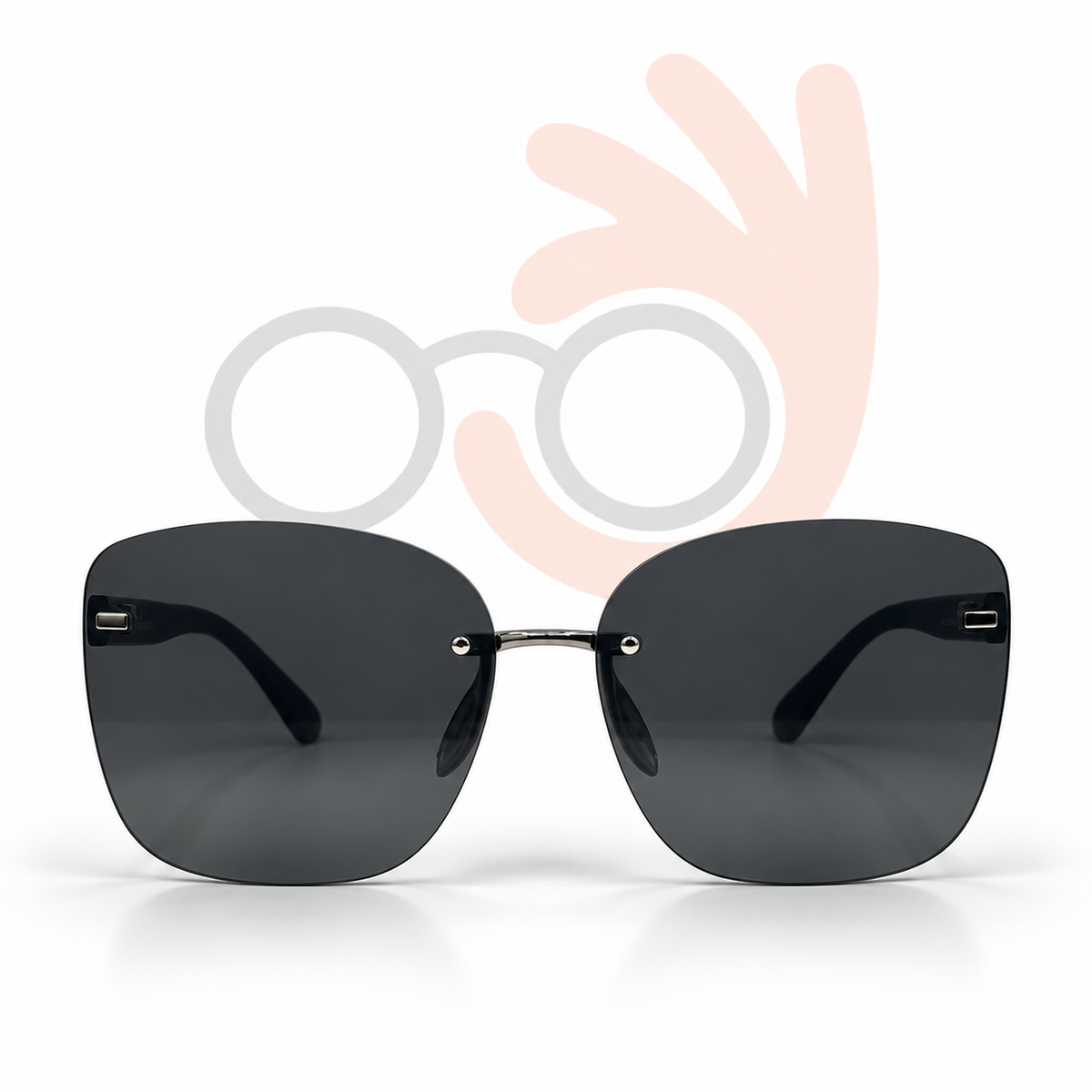 Dior 8627 Black Frame Grey Lens Sunglasses 64-16-143