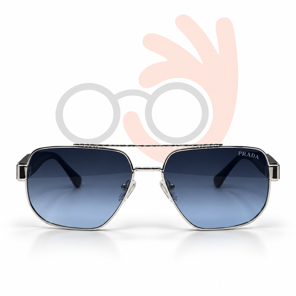 Prada TAP023  Silver Frame Sunglasses 57-18-13