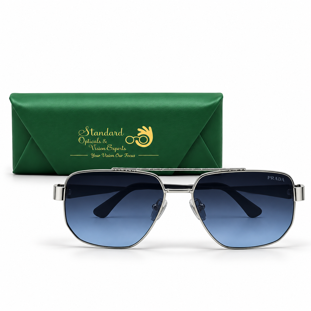 Prada TAP023  Silver Frame Sunglasses 57-18-13