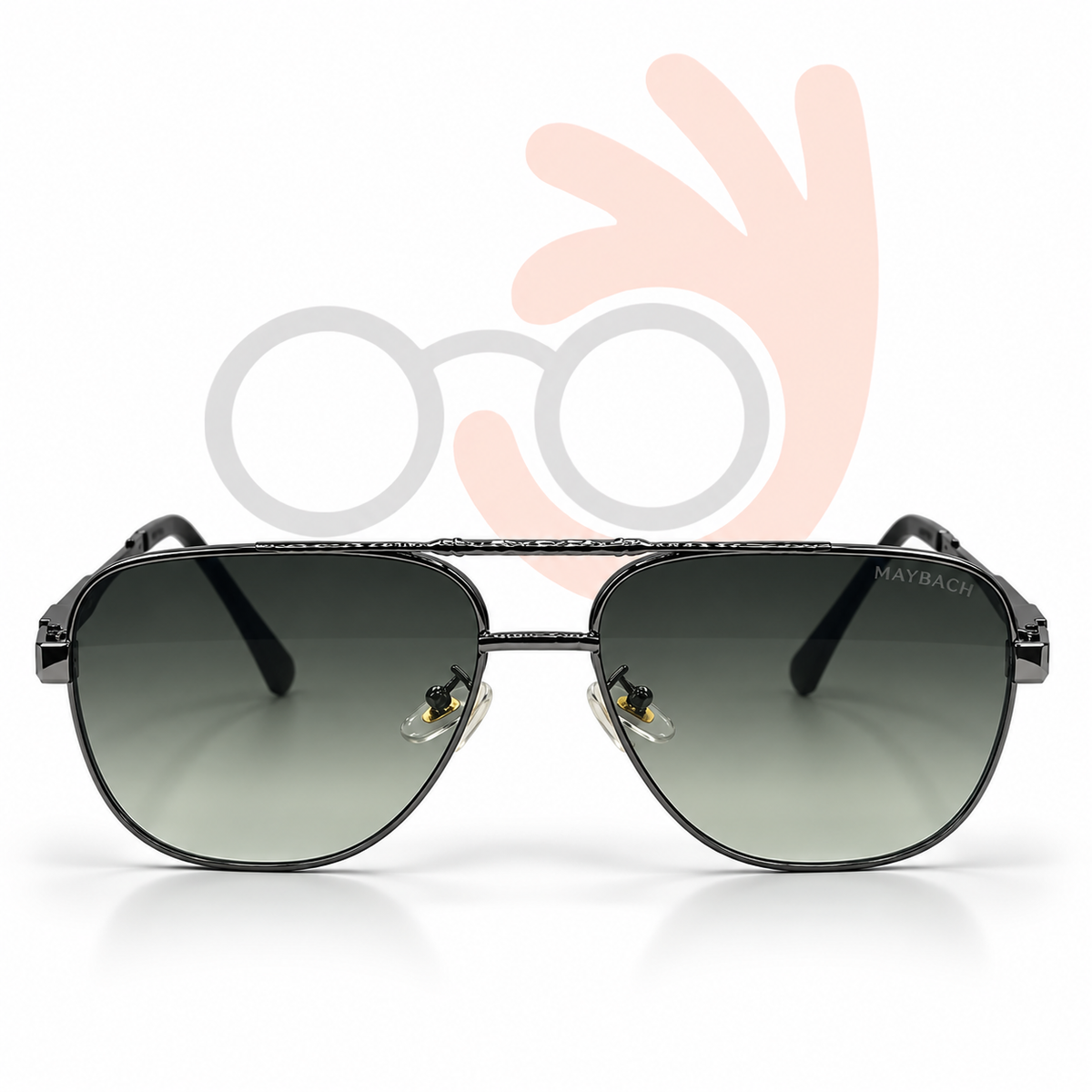 Maybach 23030 Dark Metal Frame Sunglasses 60-15-145
