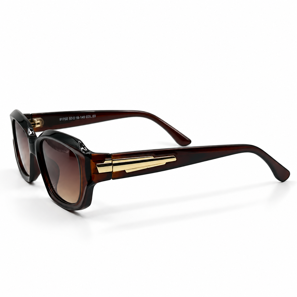 03702 C17-19 Dark Amber Acetate Sunglasses 54-19-133