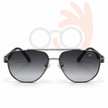 Maybach Gunmetal Geometric Aviator Sunglasses