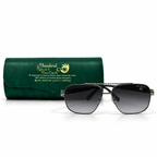 Maybach Gunmetal Geometric Aviator Sunglasses