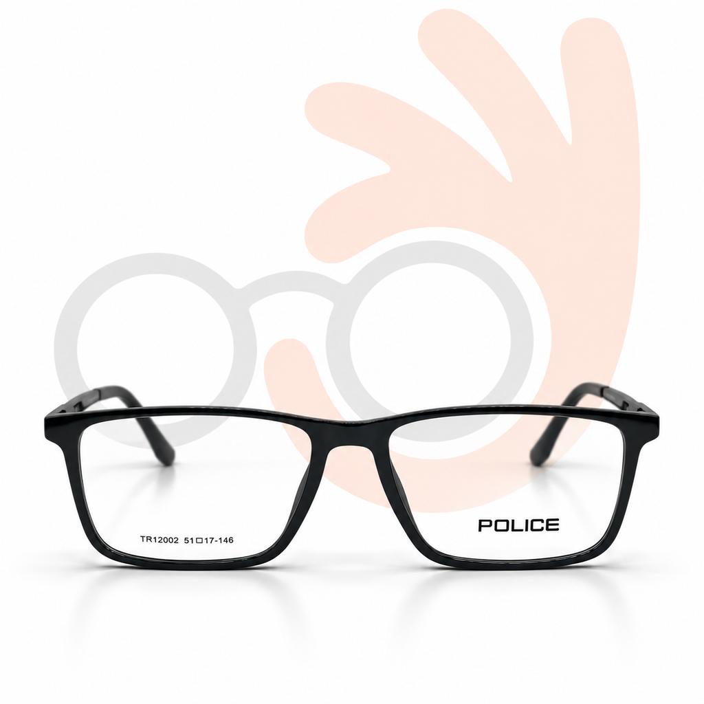 Police TR12002 Gloss Black Eyeglasses 51-17-146