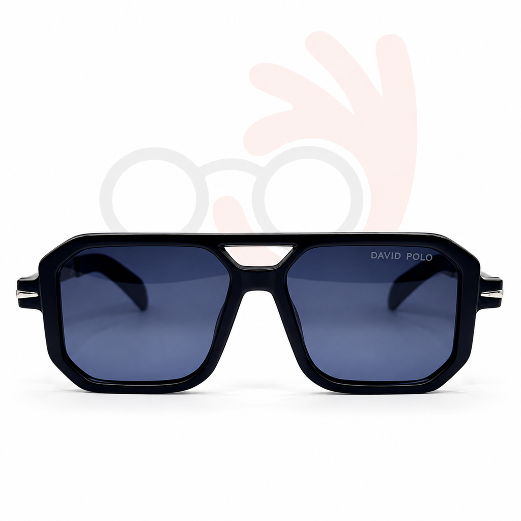 DAVID POLO DB7103 Matte Black Double Bridge Sunglasses  (54mm)