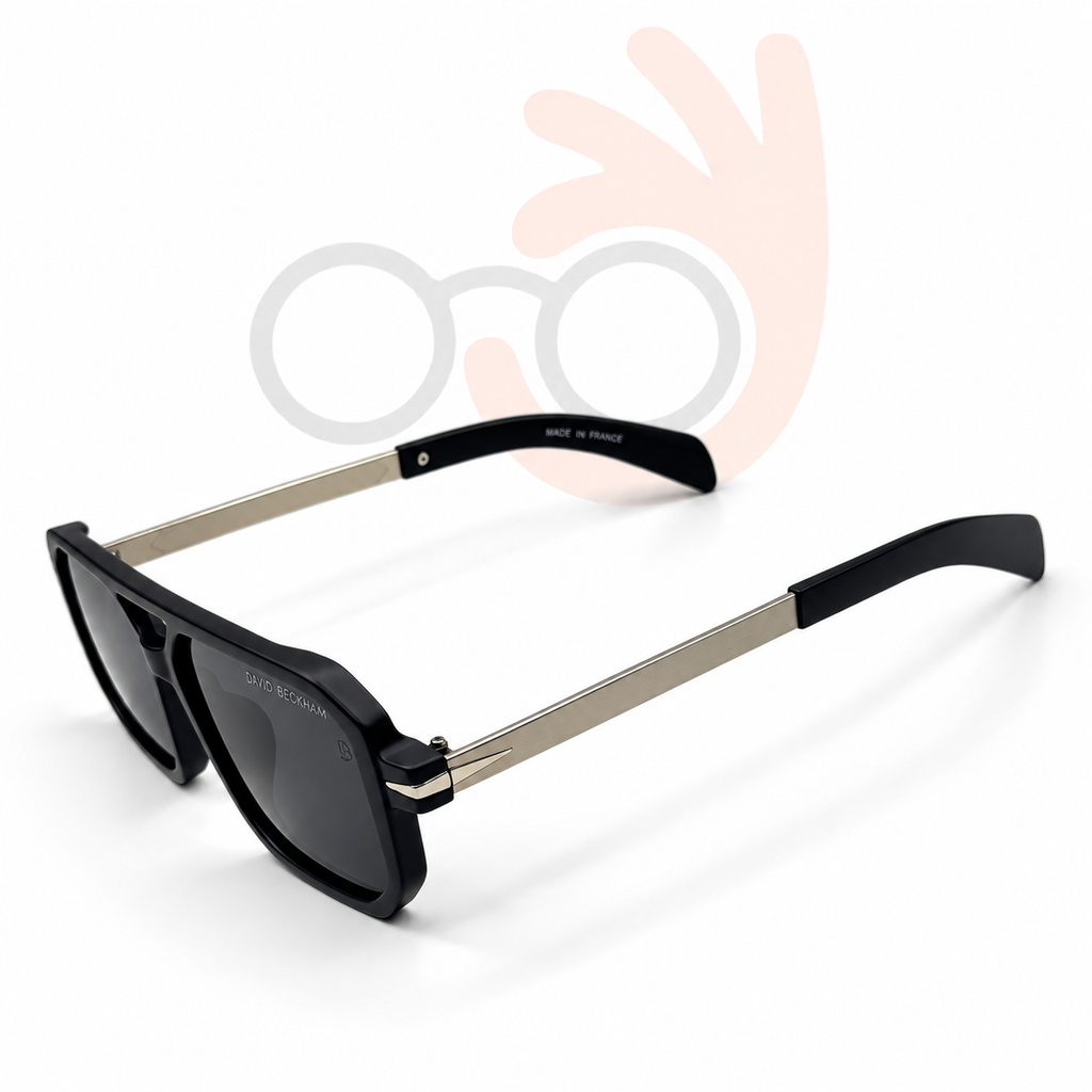 DAVID POLO DB7103 Matte Black Double Bridge Sunglasses  (54mm)