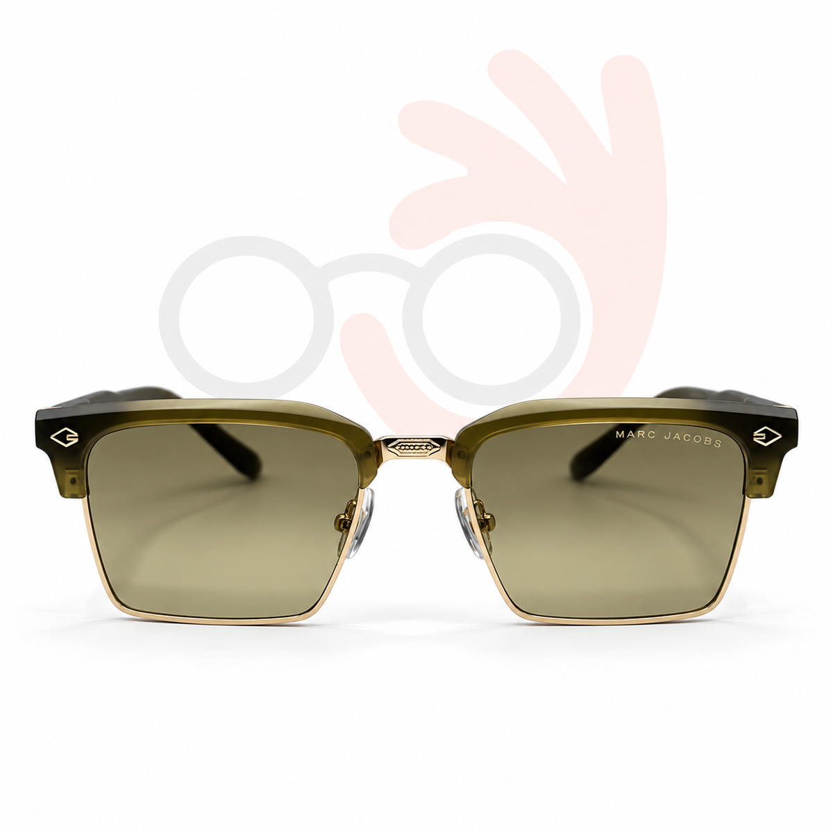 MARC JACOBS M9508 Square Clubmaster Sunglasses (53mm)