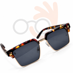Jacques Marie Mage M9504 Flat-Top Clubmaster Sunglasses Gold Trim 54mm