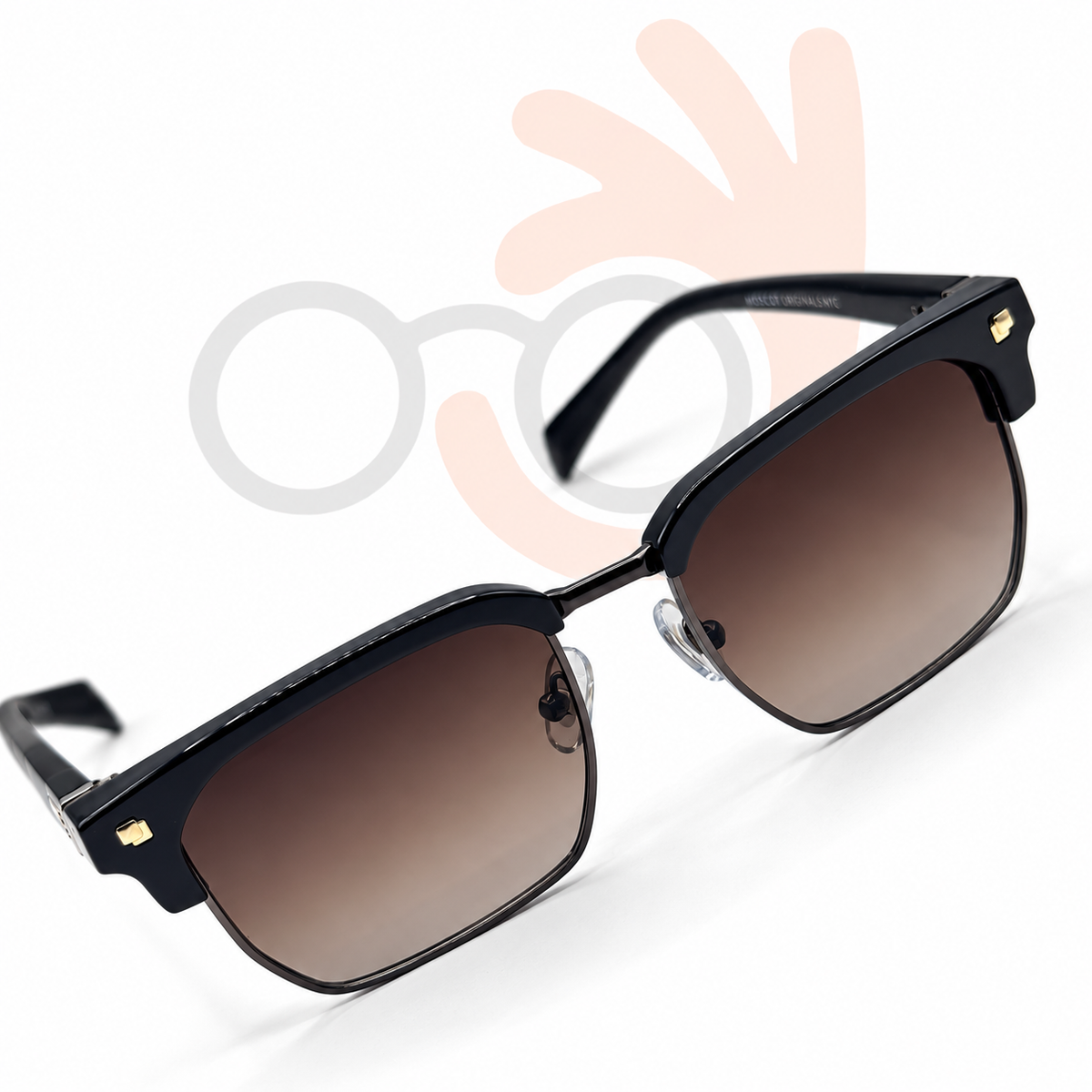 MOSCOT M9503 Geometric Browline Sunglasses (52mm)