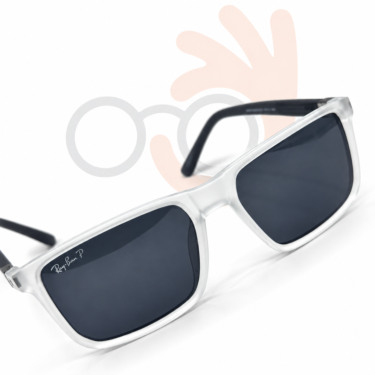 Ray-Ban 91131 Polarized Rectangular Sunglasses (58mm)