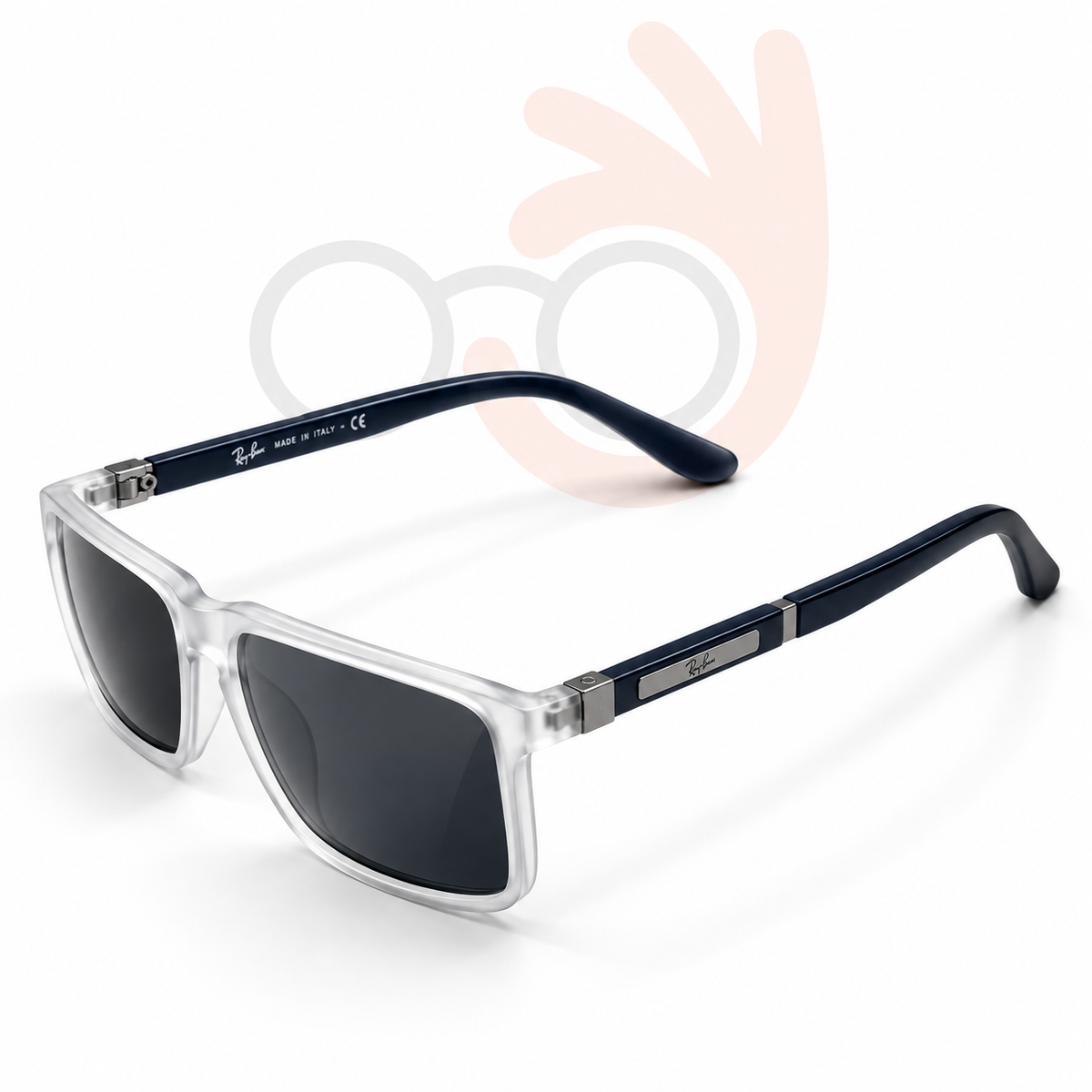 Ray-Ban 91131 Polarized Rectangular Sunglasses (58mm)