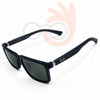 Ray-Ban Classic Square Polarized Sunglasses with Carbon Fiber Pattern Arms